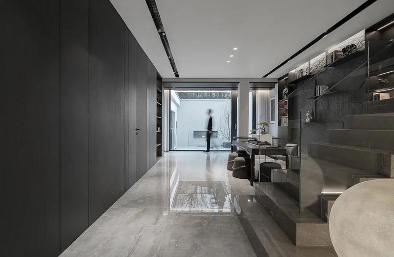 深圳鹽田極簡風(fēng)格家庭住宅裝修設(shè)計天花吊頂