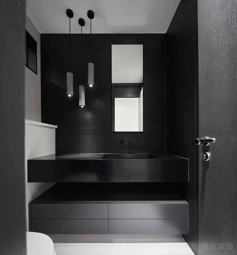 深圳龍崗區(qū)簡(jiǎn)約風(fēng)格家裝裝修案例洗手臺(tái)