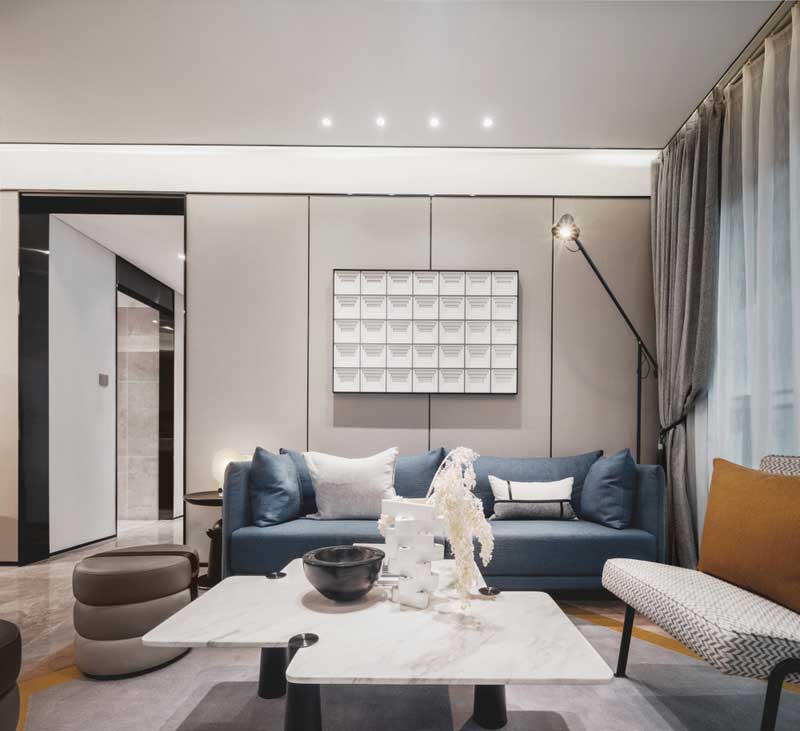 深圳寶安區(qū)現(xiàn)代風(fēng)格家裝豪華裝修設(shè)計客廳