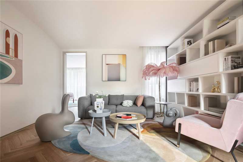 深圳龍華區(qū)現(xiàn)代中式風(fēng)格舊房裝修改造完工后實景圖女兒房休閑區(qū)