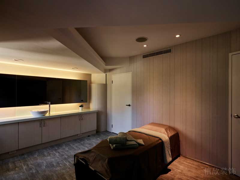 深圳南山西麗暖色調(diào)美式極簡家裝裝修按摩房