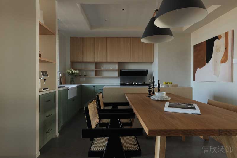 編織就餐區(qū)全屋整裝定制效果圖天花吊頂原木風創(chuàng)意設計