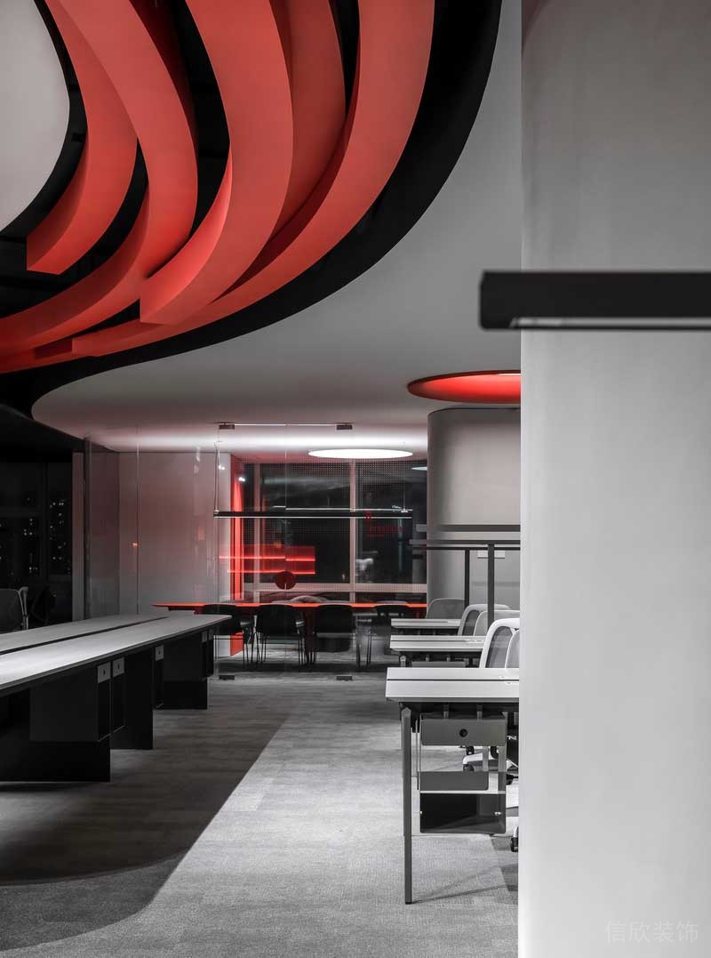 深圳南山前?，F(xiàn)代風(fēng)格辦公室裝修設(shè)計(jì)地面鋪貼