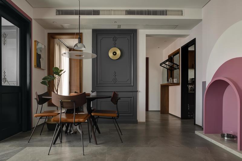 深圳龍崗區(qū)美式復(fù)古風(fēng)家裝裝修實景圖餐廳