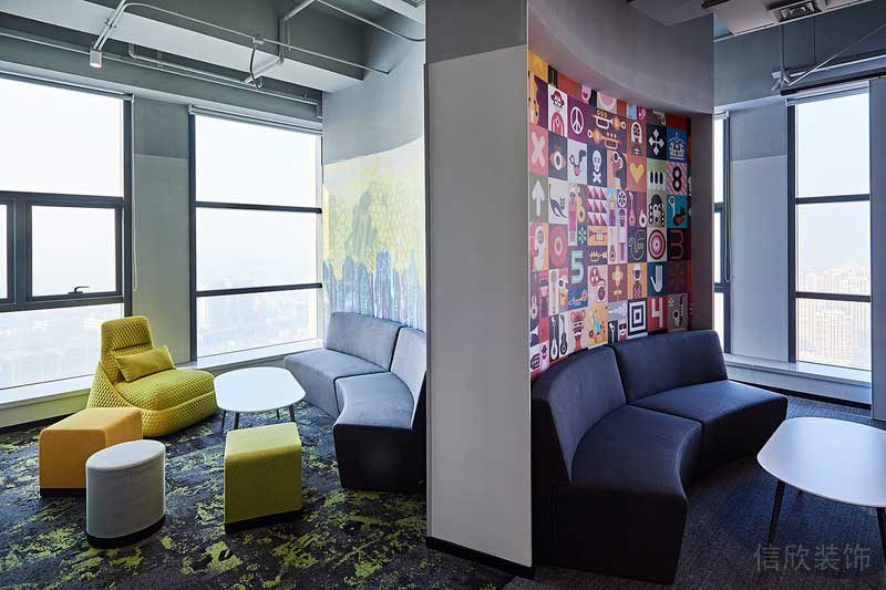 寶安區(qū)簡約風(fēng)格辦公室裝修設(shè)計(jì)工作交流區(qū)