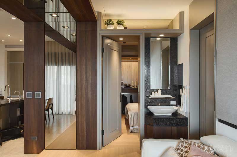 深圳福田區(qū)景田輕奢風(fēng)小戶型裝修設(shè)計燈光效果