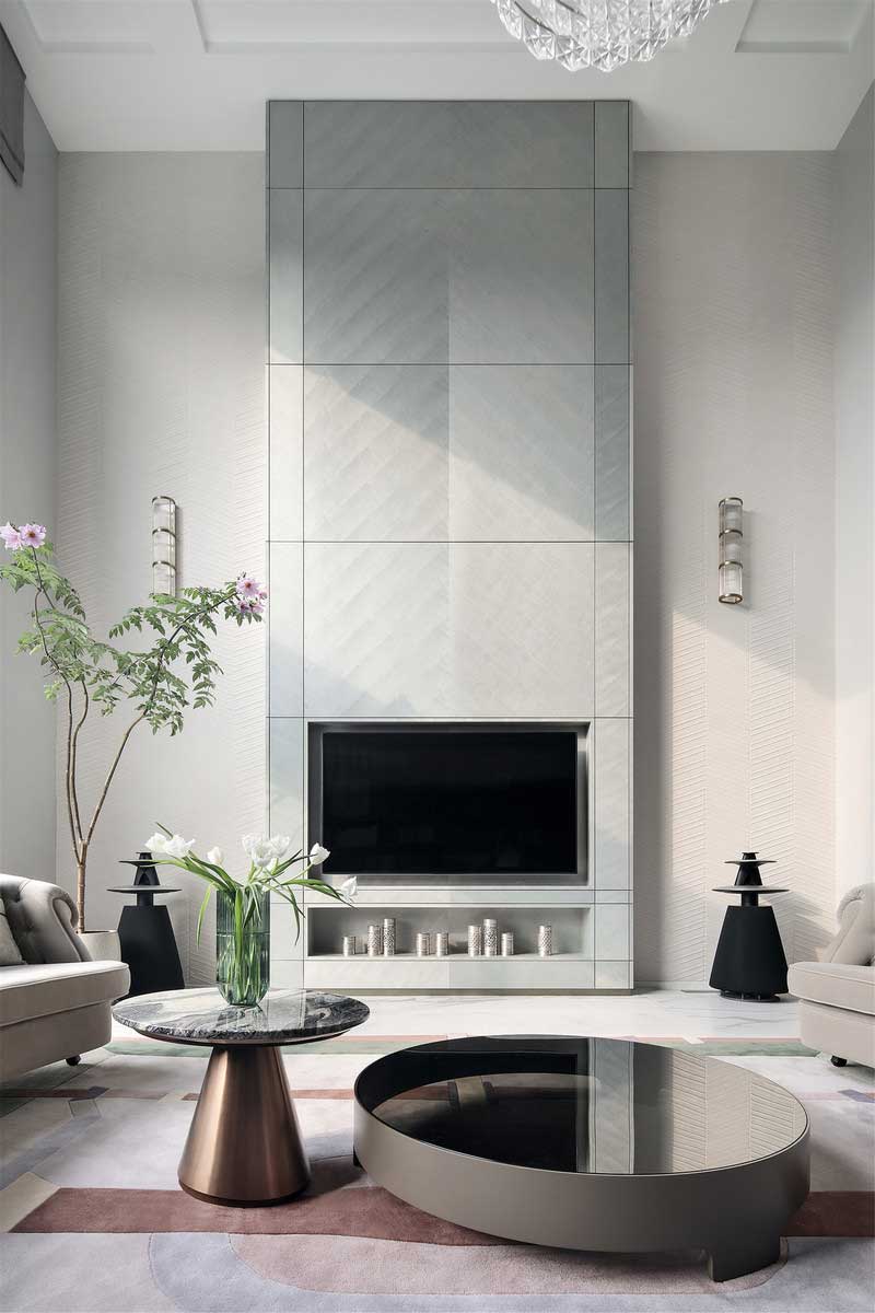 深圳南山區(qū)西麗簡約風(fēng)格別墅裝修會客廳茶幾