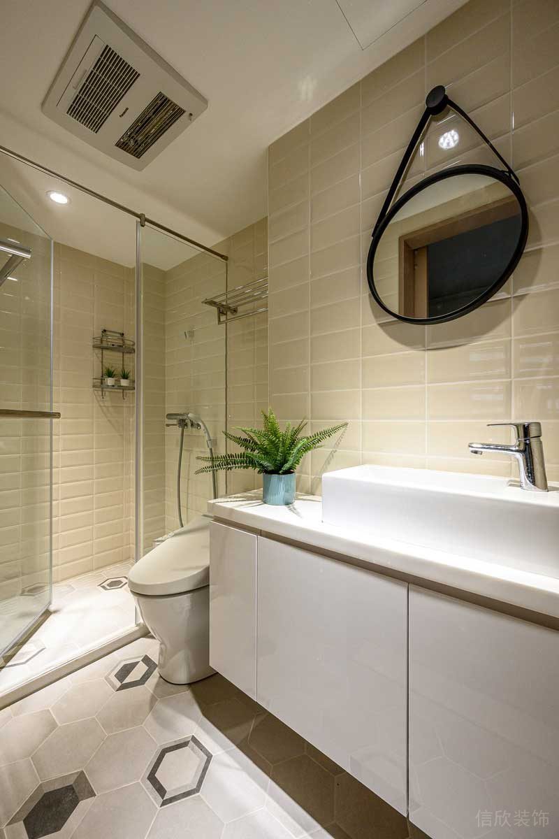 深圳鹽田區(qū)沙頭角北歐風(fēng)格舊房翻新改造裝修洗手臺