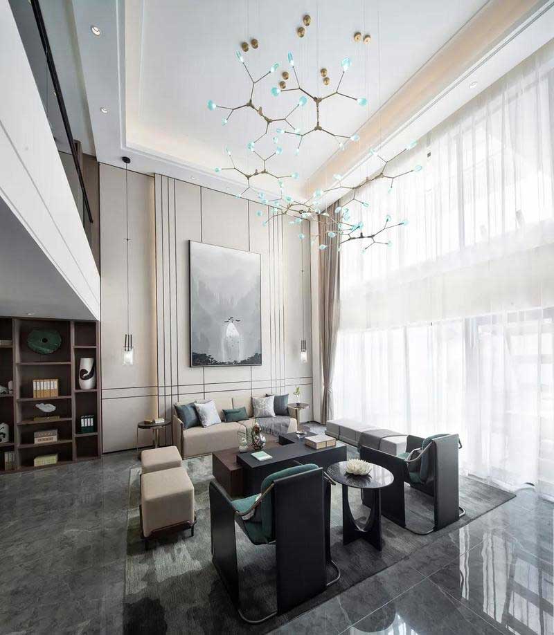 深圳鹽田新中式風(fēng)格別墅樣板房設(shè)計(jì)圖家具陳設(shè)