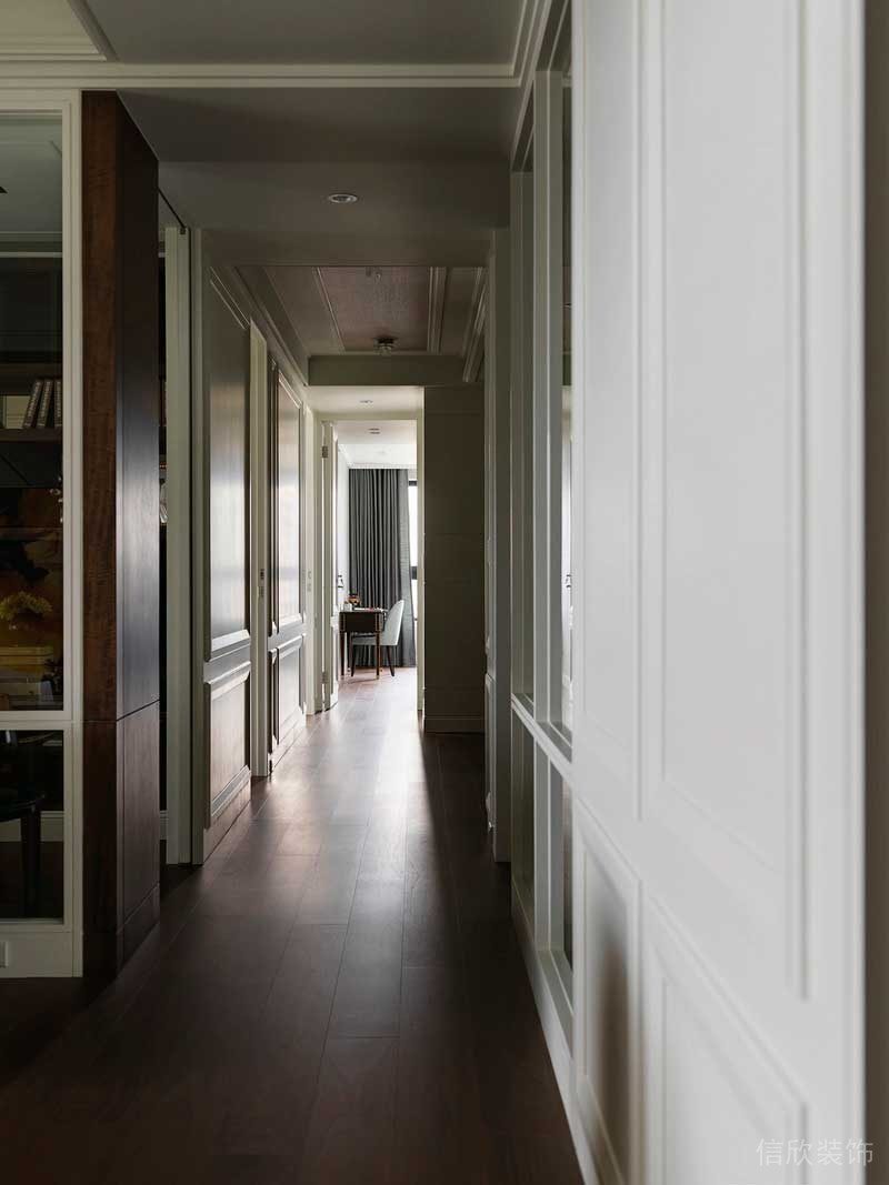 深圳寶安區(qū)西鄉(xiāng)簡歐風(fēng)格家裝新房裝修設(shè)計(jì)走廊