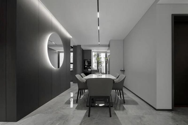 深圳鹽田極簡風(fēng)格家庭住宅裝修設(shè)計餐廳家具