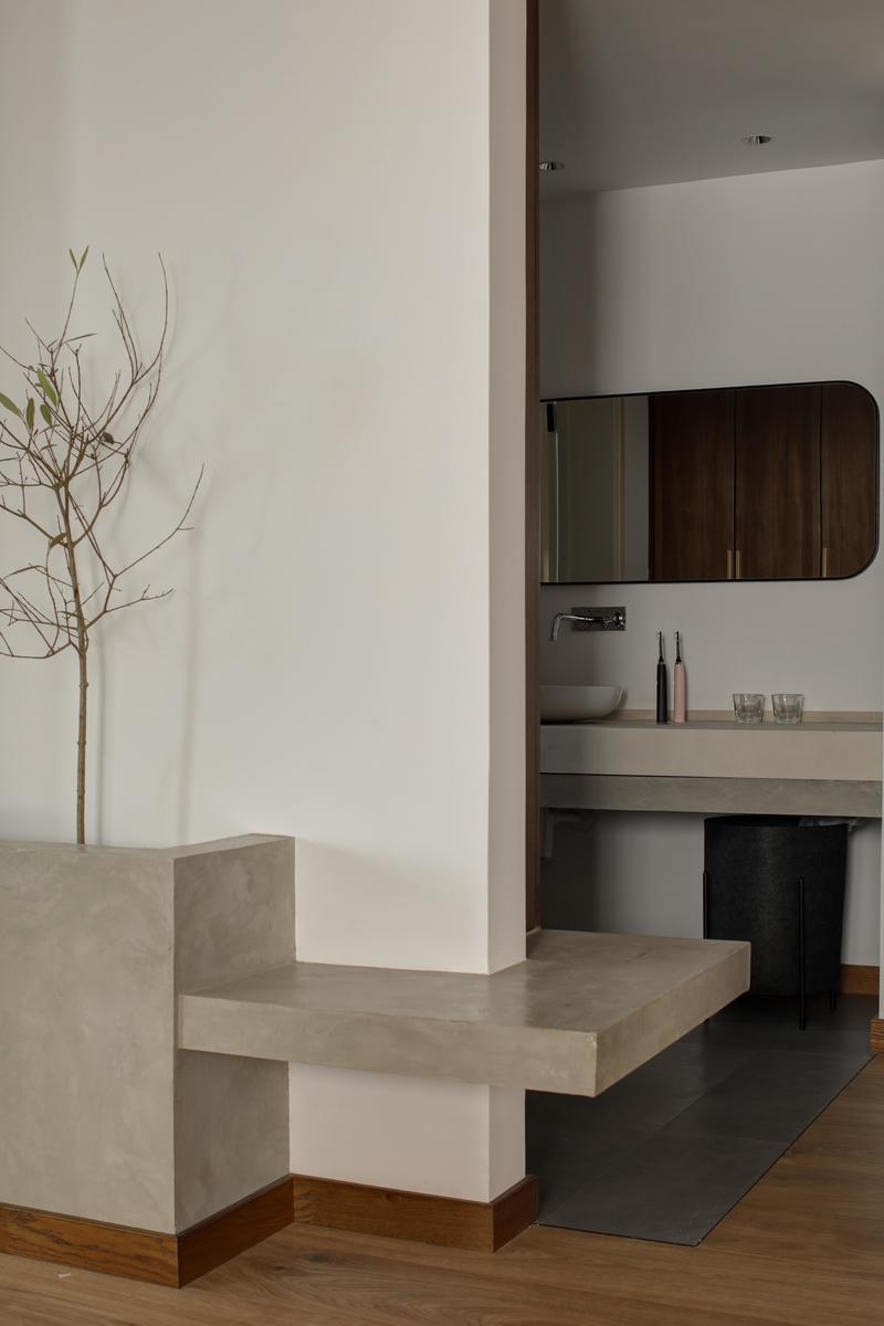 深圳龍崗區(qū)美式復(fù)古風(fēng)家裝裝修實景圖主臥綠植