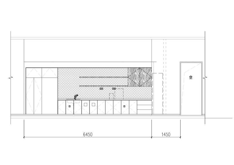 寶安區(qū)簡約風(fēng)格辦公室裝修設(shè)計(jì)茶水區(qū)立面圖