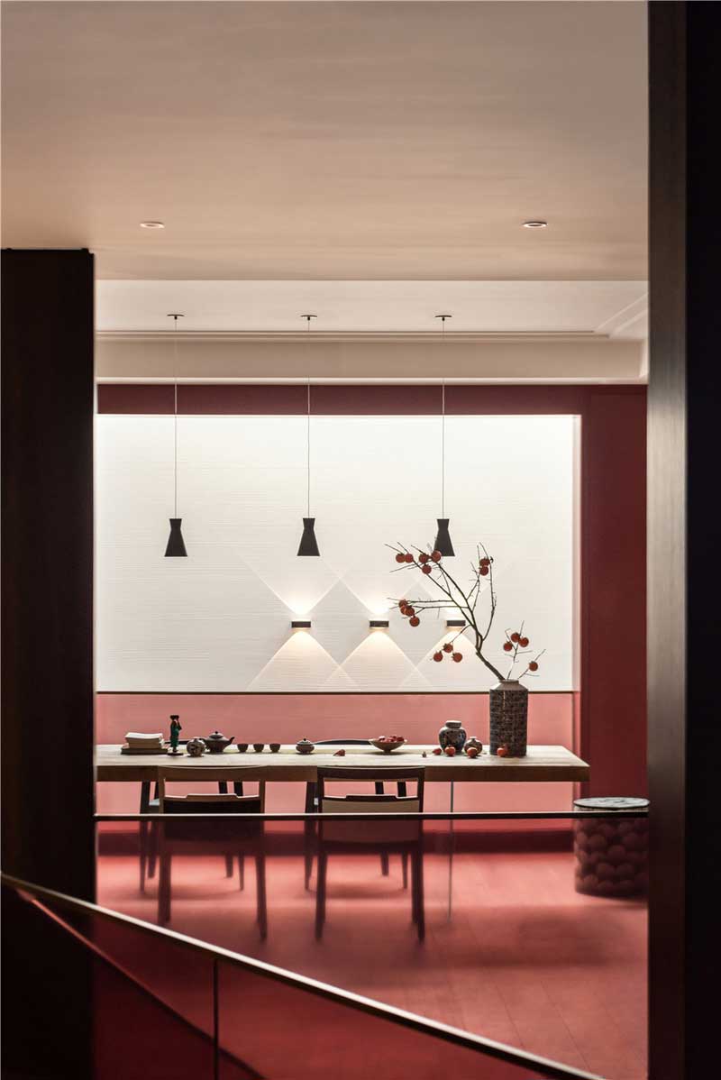 深圳寶安新中式田園風(fēng)別墅裝修接待空間