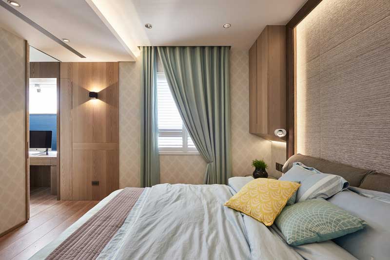 深圳福田區(qū)梅林北歐風(fēng)格家庭裝修工程主臥