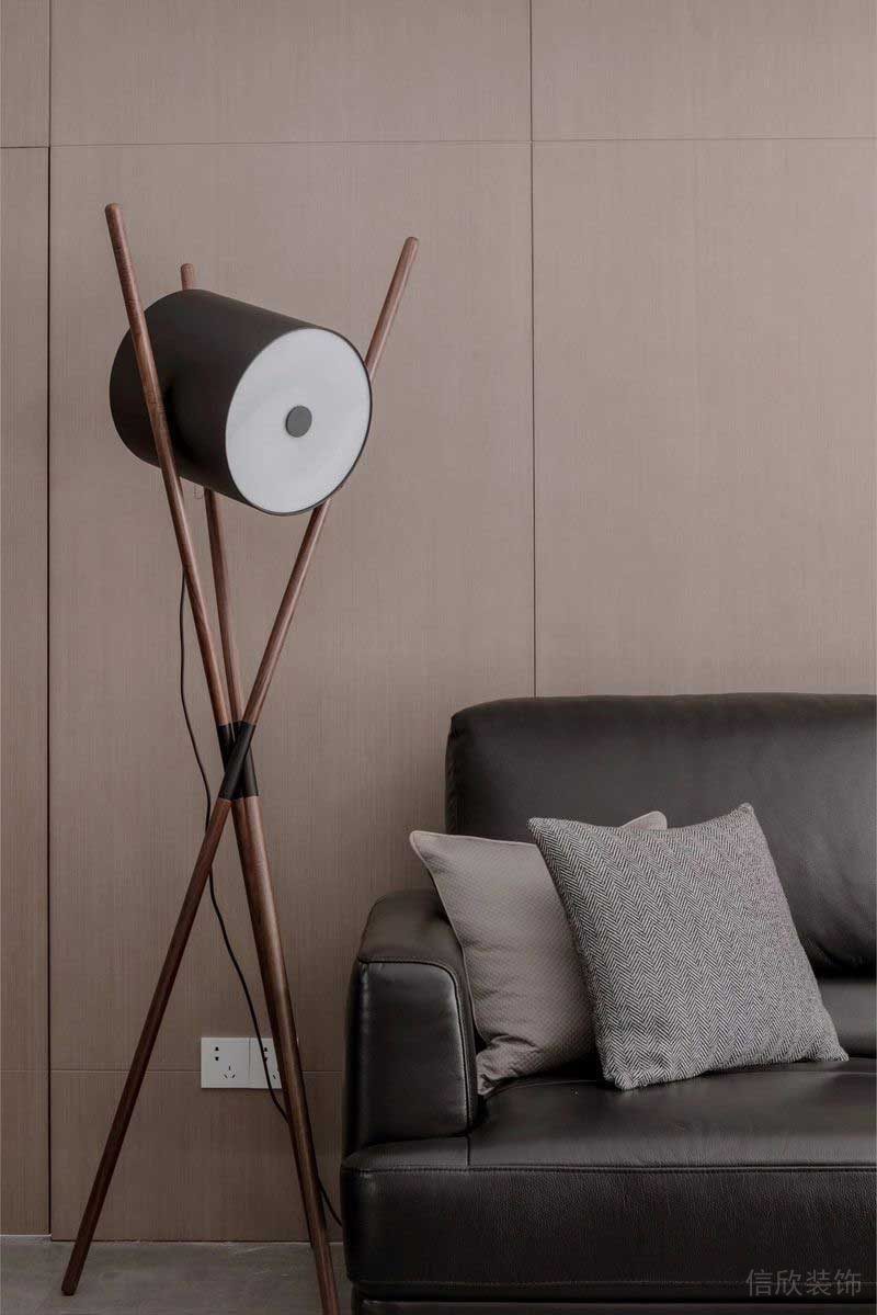 深圳福田區(qū)筆架山極簡(jiǎn)風(fēng)新房裝修設(shè)計(jì)案例客廳沙發(fā)背景墻