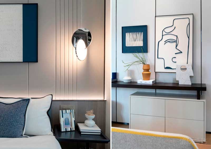 深圳寶安區(qū)現(xiàn)代風(fēng)格家裝豪華裝修設(shè)計主臥家具