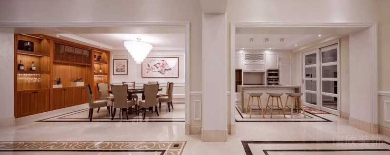 深圳寶安碧桂園簡歐風(fēng)格別墅樣板間設(shè)計餐廳