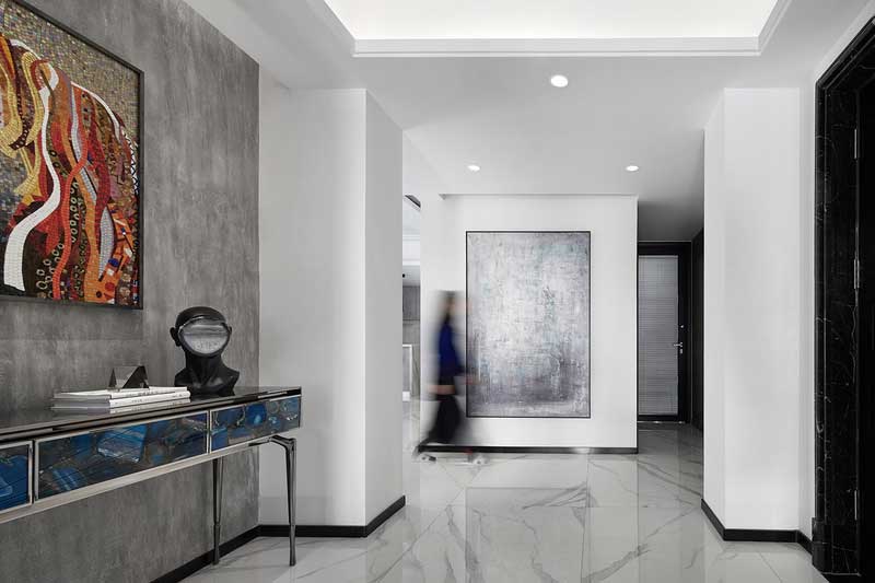 深圳龍崗區(qū)灰白色簡約風(fēng)格家居裝修效果圖過道