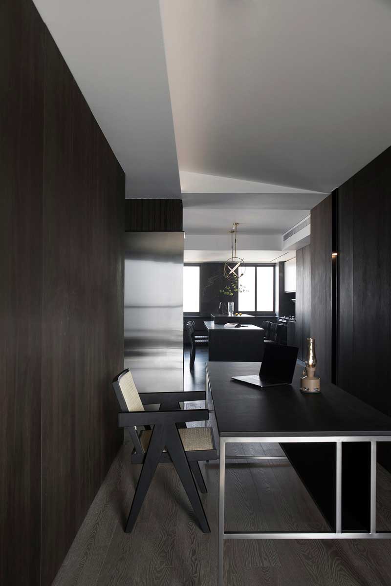 深圳鹽田美式極簡風(fēng)家庭新房裝修工程案例書房