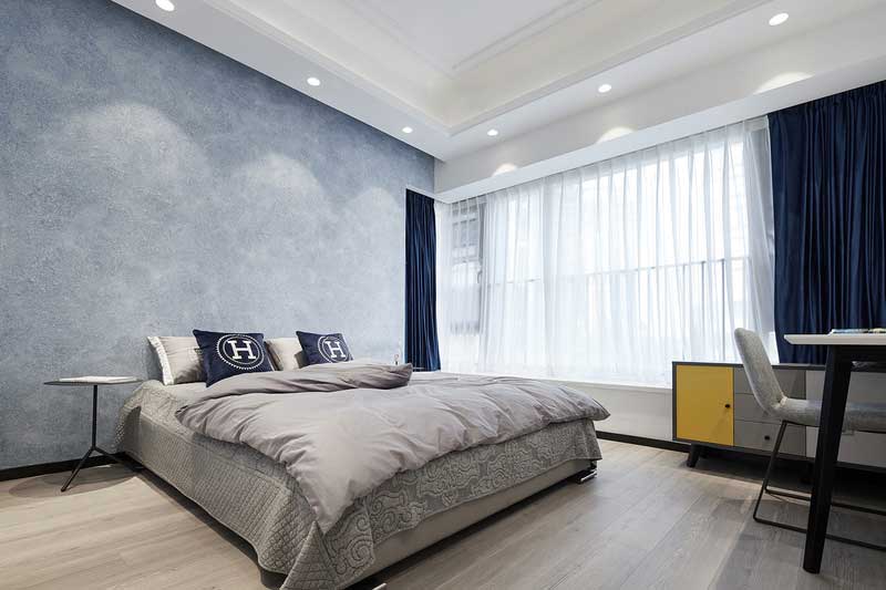 深圳龍崗區(qū)灰白色簡約風(fēng)格家居裝修效果圖次臥