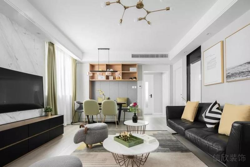 深圳鹽田簡(jiǎn)約風(fēng)格大戶型裝修設(shè)計(jì)方案圖客餐廳