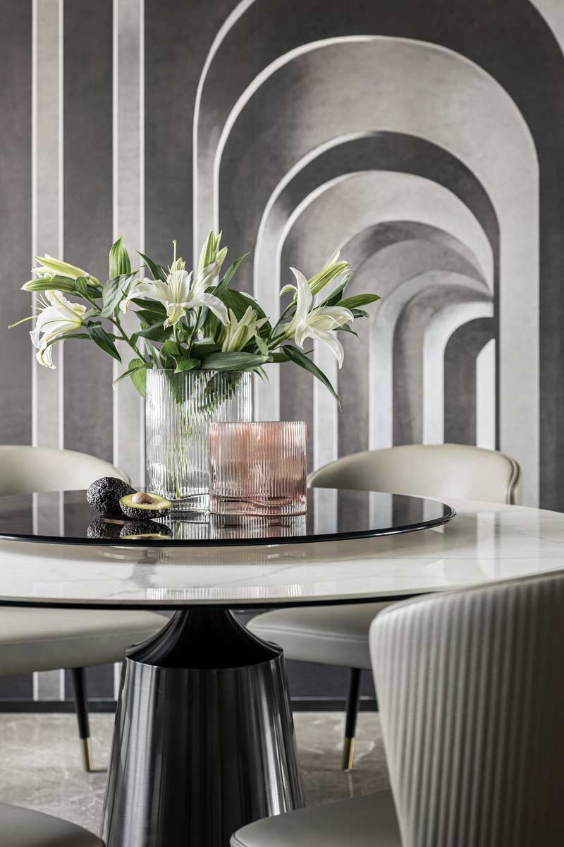 門深圳鹽田現(xiàn)代簡(jiǎn)約家居住宅裝修設(shè)計(jì)餐廳家具