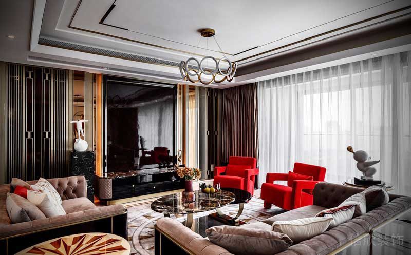 深圳龍華家裝復古輕奢風裝修設計客廳休閑區(qū) 深圳龍華家裝復古輕奢風裝修設計客廳休閑區(qū)