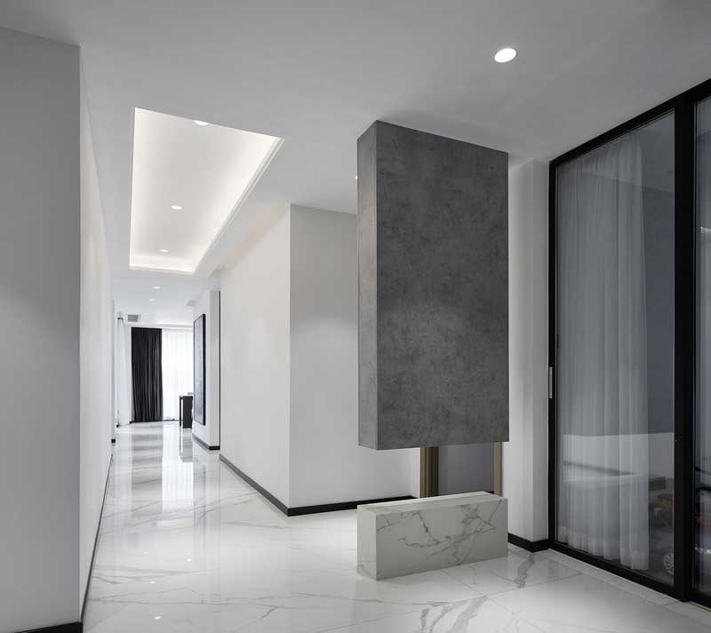 深圳龍崗區(qū)灰白色簡約風(fēng)格家居裝修效果圖藝術(shù)裝置