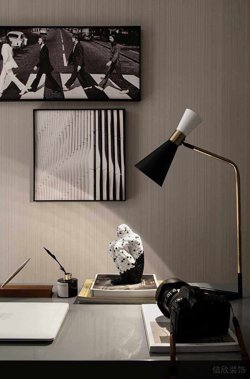 深圳鹽田區(qū)現(xiàn)代輕奢風(fēng)家庭住房裝修設(shè)計案例書房