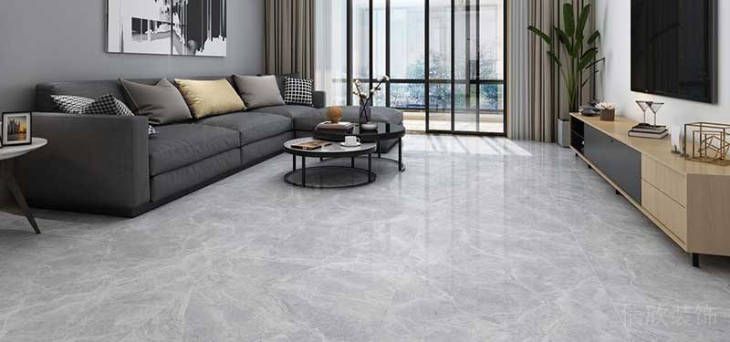 大理石灰色瓷磚無縫工藝創(chuàng)意設(shè)計木質(zhì)簡約柜大廳客廳裝修區(qū)