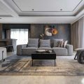 商務(wù)風(fēng)簡約平頂內(nèi)嵌式中央空調(diào)客廳設(shè)計(jì)套間