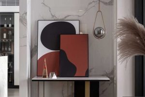 藝術(shù)感現(xiàn)代天花吊頂沙漏設(shè)計(jì)水磨石全屋定制