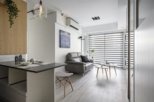 深圳寶安區(qū)石巖北歐風(fēng)格家居裝修設(shè)計(jì)客廳效果圖