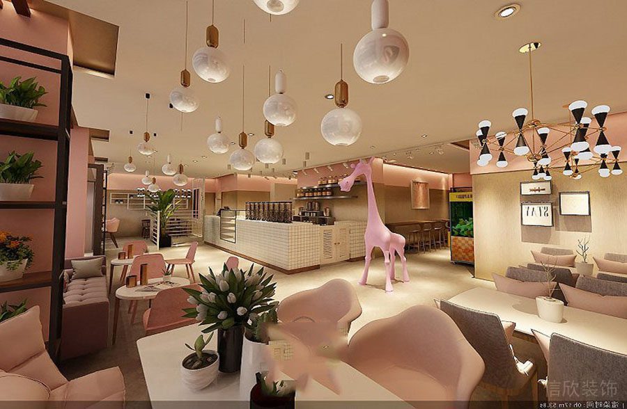 深圳東門奶茶店鋪裝修設(shè)計(jì)全景