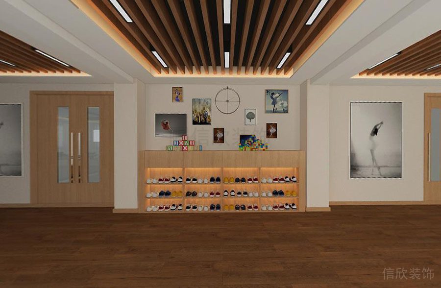 深圳福田區(qū)舞蹈培訓部裝修設(shè)計鞋柜