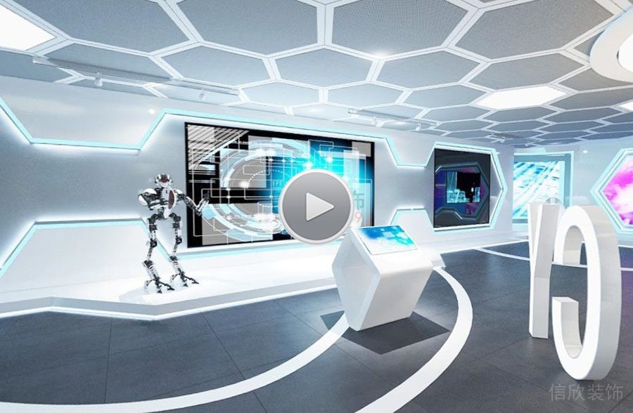 深圳科技展廳裝修設(shè)計(jì) 大屏展示區(qū) 1