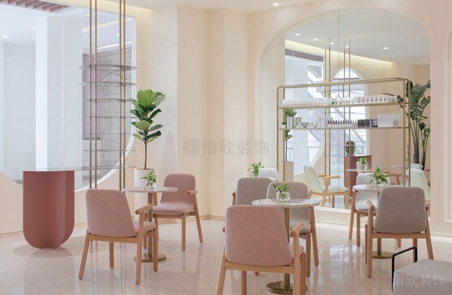 深圳龍華美容院裝修設計 休息區(qū)茶座