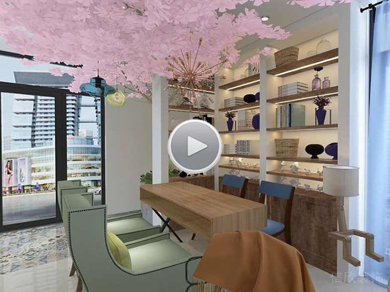 深圳南山美容院裝修設計休息洽談區(qū) 1 784×588