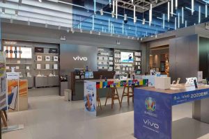 深圳羅湖現(xiàn)代風(fēng)格vivo專賣店裝修體驗(yàn)區(qū)效果圖