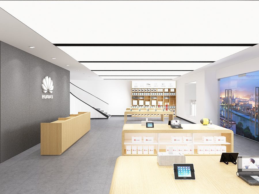 深圳南山萬象天地現(xiàn)代風(fēng)格華為專賣店裝修設(shè)計(jì)中島展柜 深圳南山萬象天地現(xiàn)代風(fēng)格華為專賣店裝修設(shè)計(jì)中島展柜