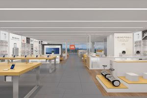 小米支架店鋪裝修設(shè)計(jì)過(guò)道