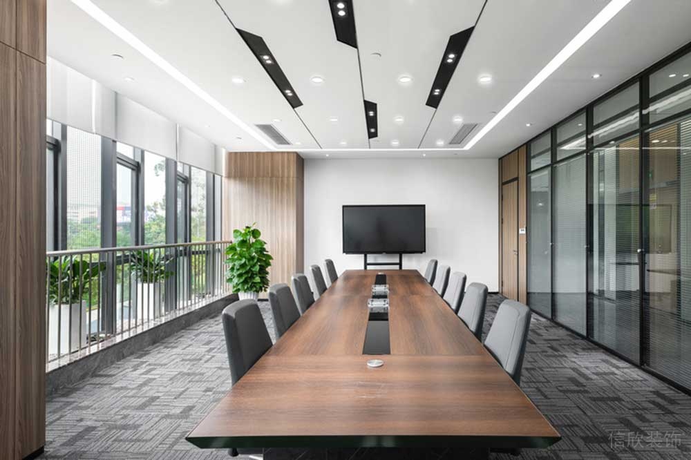 深圳羅湖區(qū)華潤大廈現(xiàn)代簡約風(fēng)格辦公室設(shè)計案例會議室效果圖