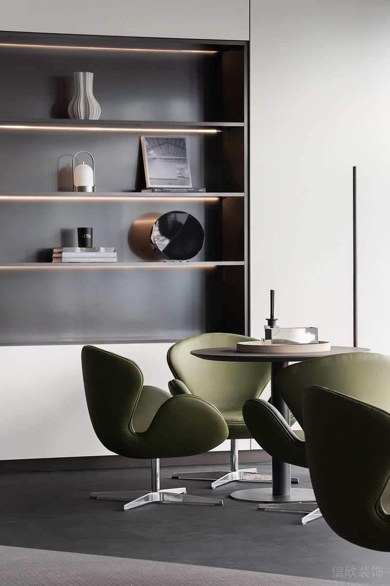 深圳福田卓越城現(xiàn)代風格辦公室裝修設計材料質(zhì)感