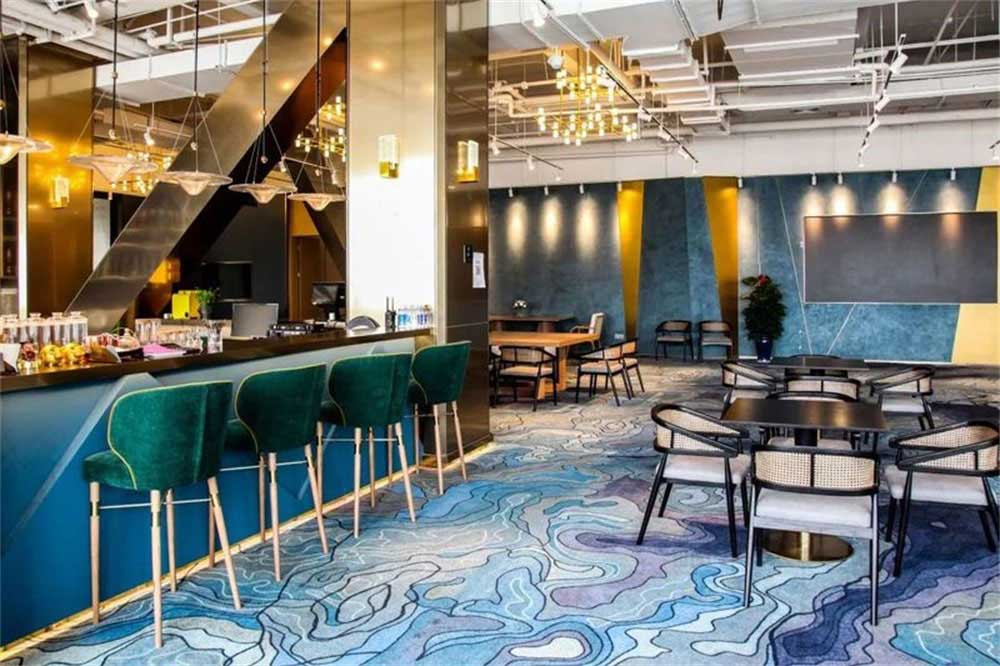 深圳龍崗藍調(diào)輕奢風(fēng)格酒吧裝修設(shè)計吧臺