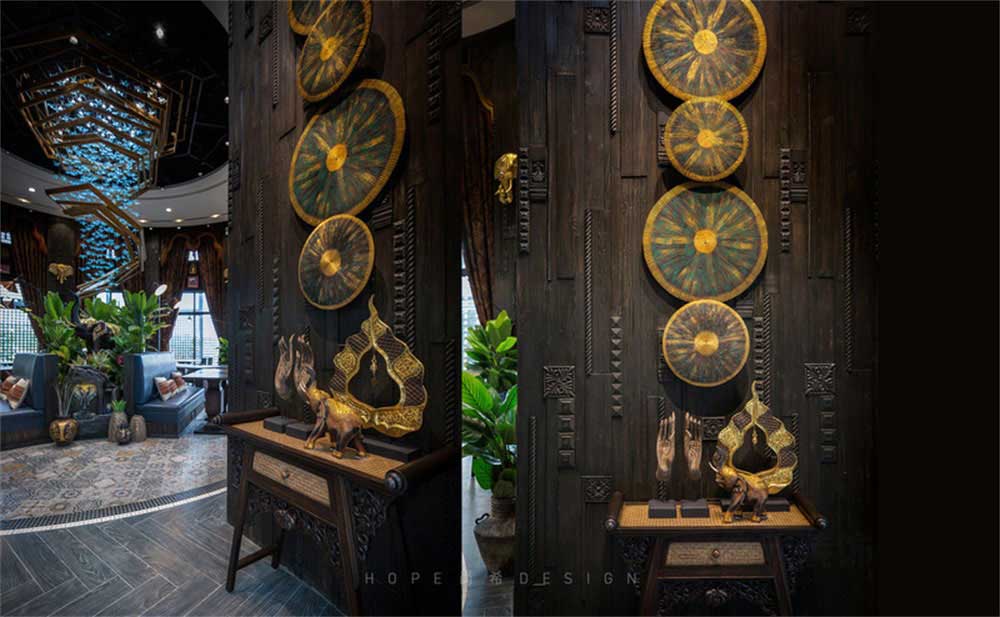 深圳鹽田混搭風(fēng)美食廣場裝修設(shè)計東南亞風(fēng)格主題用餐區(qū)