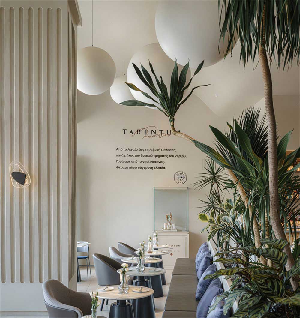 深圳寶安簡約風咖啡餐吧裝修設(shè)計綠植裝飾