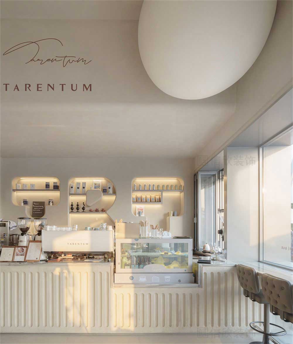 深圳寶安簡約風咖啡餐吧裝修設(shè)計天花