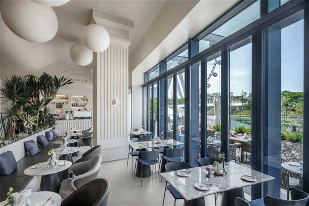 深圳寶安簡約風咖啡餐吧裝修設(shè)計用餐大廳