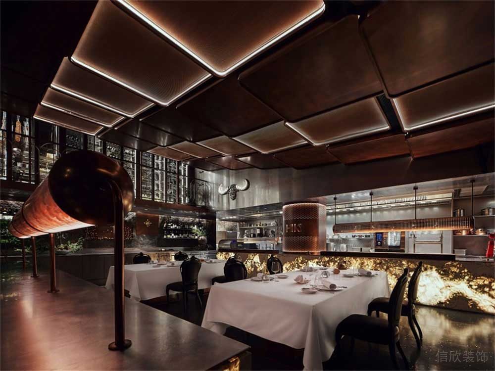 深圳龍華簡約美式風(fēng)格私房菜餐飲店裝修設(shè)計(jì)材料質(zhì)感